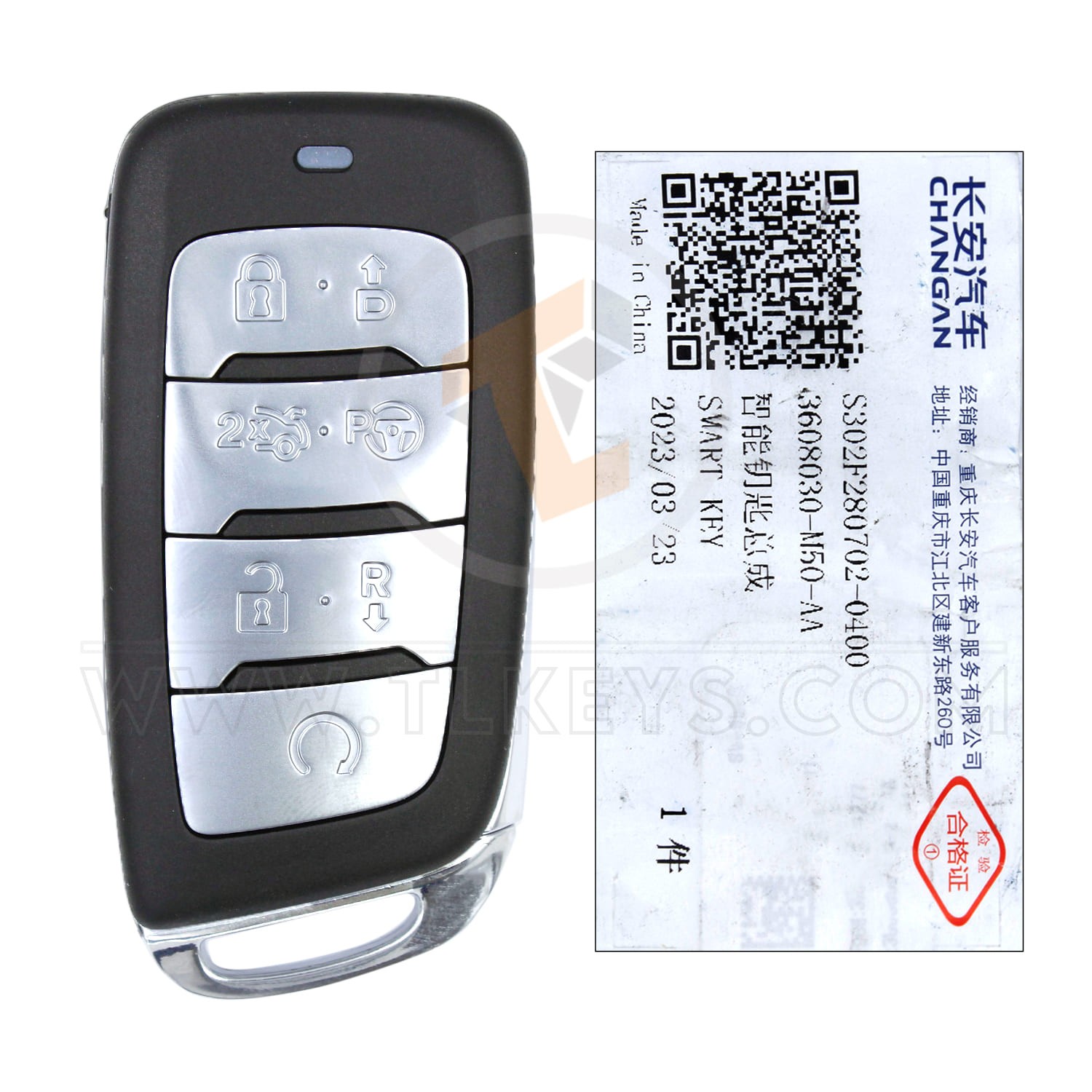 Genuine Changan Smart Key 7B 433MHz 3608030-M50-AA Transponder Chip 4A HITAG AES PCF7961M